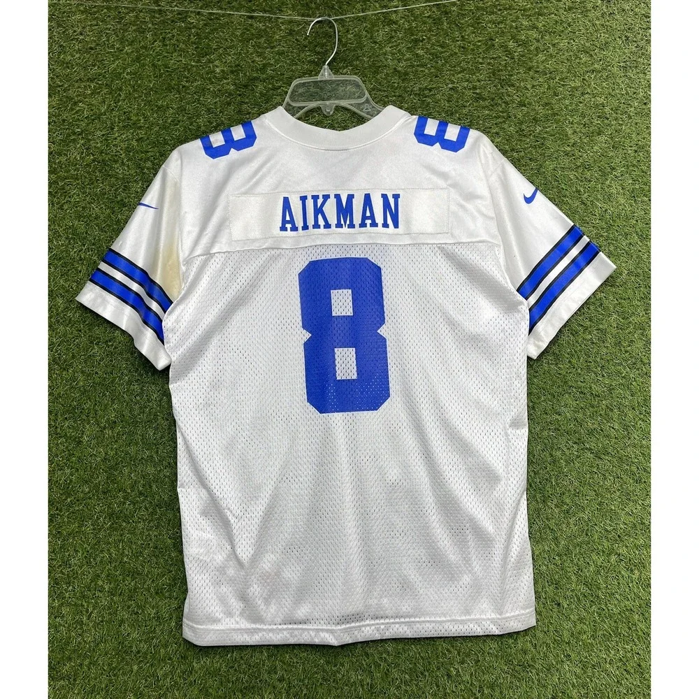 Vintage Dallas Cowboys Nike Jersey Youth XL 18-20 White Away Troy Aikman #8